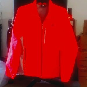 Neon Orange and Grey side Panels zipper and Pocket